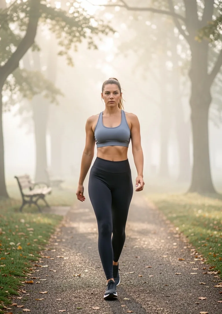 Kobieta spacerująca w parku